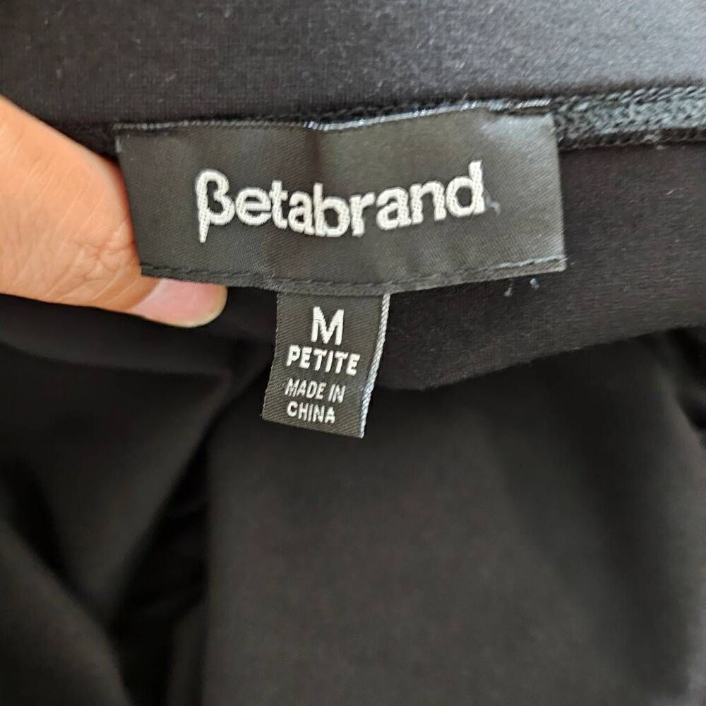 Betabrand Black Ponte Skirt Pants Medium Petite - Picture 6 of 7